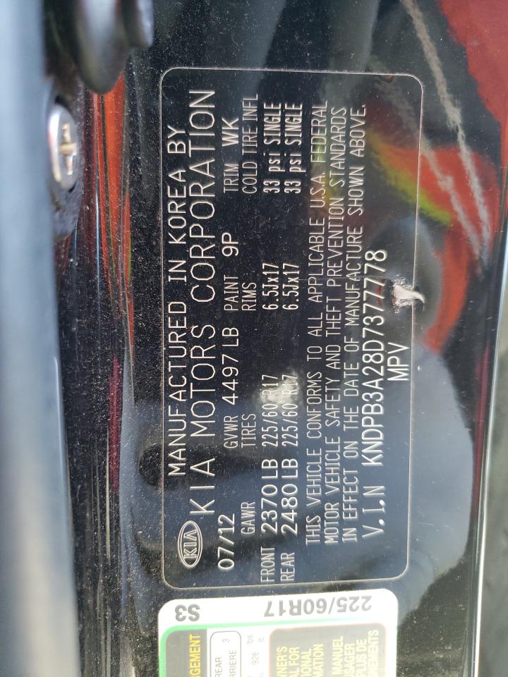 Photo 10 from auction – 2013 KIA SPORTAGE B with VIN KNDPB3A28D7377778