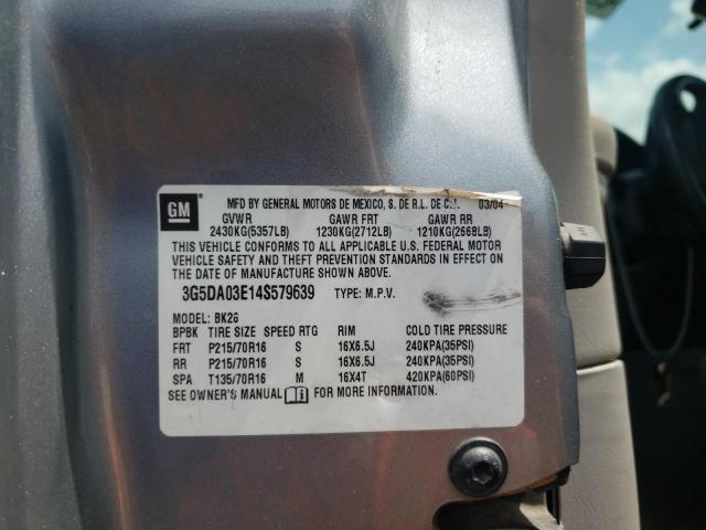Photo 10 from auction – 2004 BUICK RENDEZVOUS with VIN 3G5DA03E14S579639