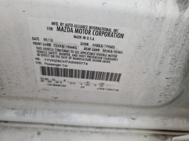 Photo 10 from auction – 2010 MAZDA 6 I with VIN 1YVHZ8CH7A5M55774