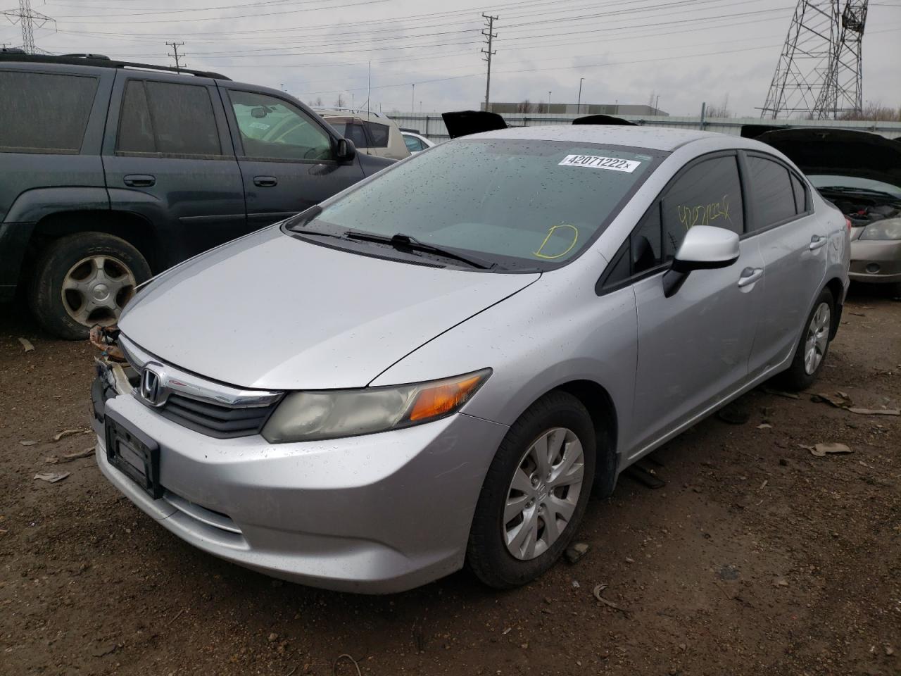 Photo 2 from auction – 2012 HONDA CIVIC LX with VIN 19XFB2F57CE081853