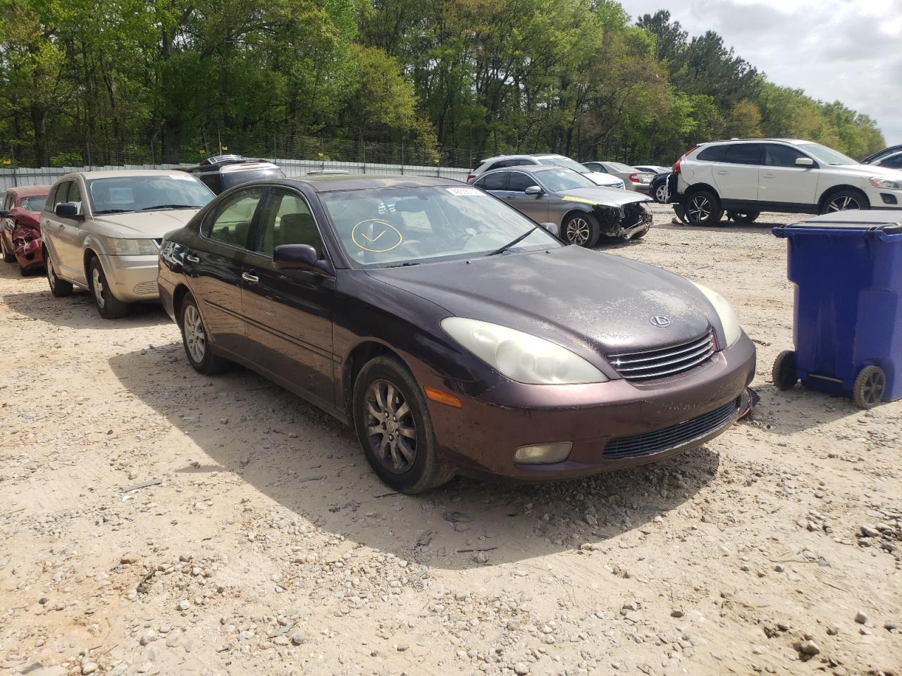 LEXUS ES 300 2003 with VIN JTHBF30G430140769 - Photo from auction