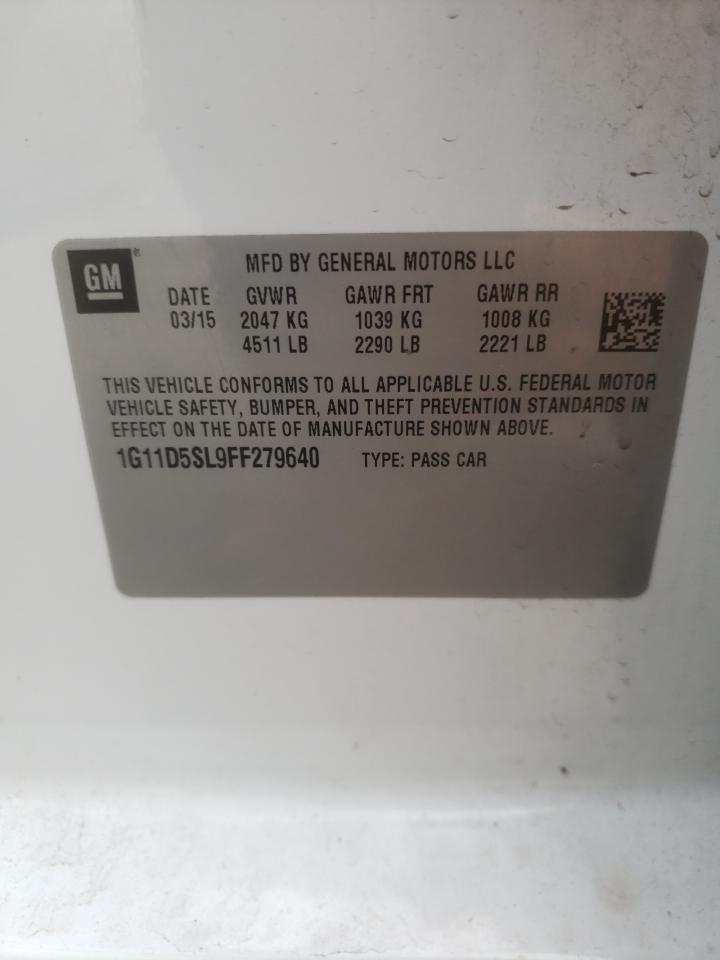 Photo 10 from auction – 2015 CHEVROLET MALIBU 2LT with VIN 1G11D5SL9FF279640