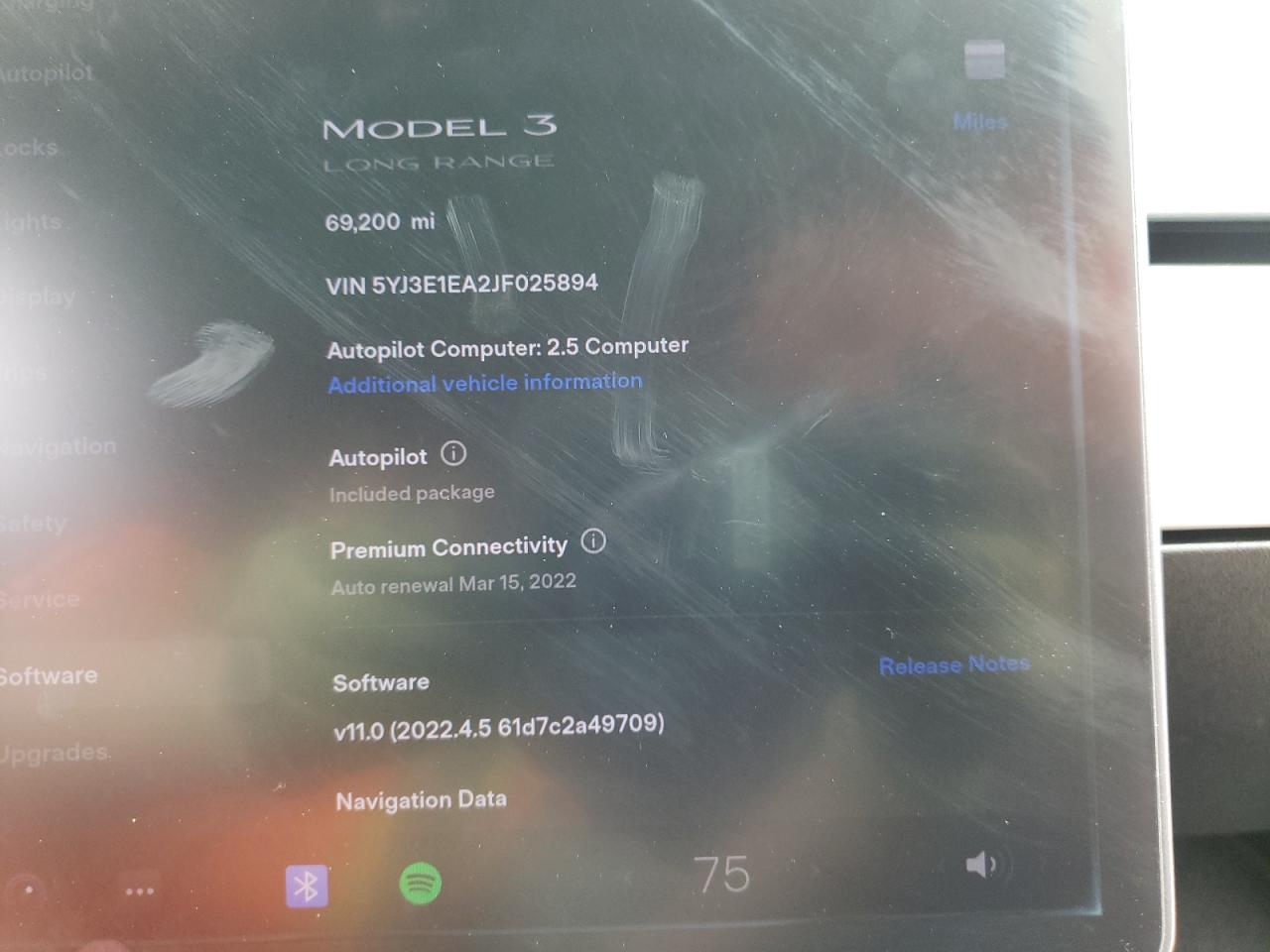 Photo 9 from auction – 2018 TESLA MODEL 3 with VIN 5YJ3E1EA2JF025894