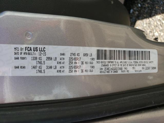 Photo 10 from auction – 2016 CHRYSLER TOWN & COU with VIN 2C4RC1HG3GR215488