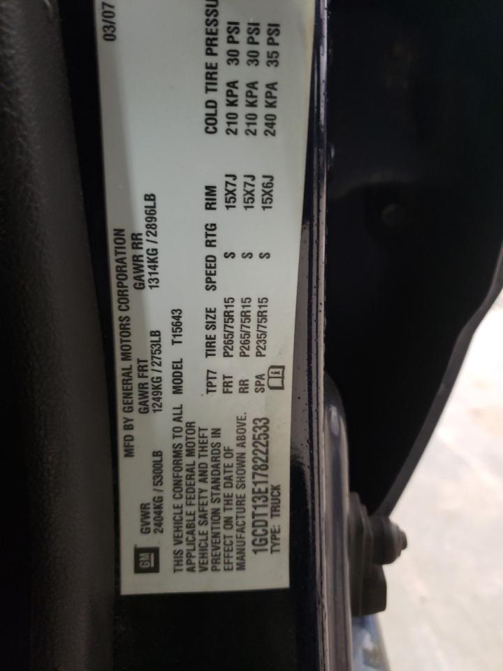 Photo 10 from auction – 2007 CHEVROLET COLORADO with VIN 1GCDT13E178222533