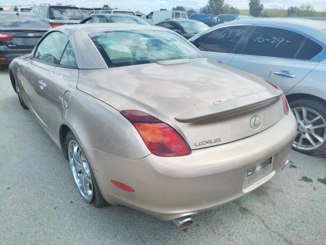 Photo 3 from auction – 2002 LEXUS SC 430 with VIN JTHFN48Y620033387