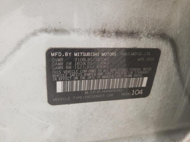 Photo 10 from auction – 2017 MITSUBISHI MIRAGE G4 with VIN ML32F3FJ4HH004349