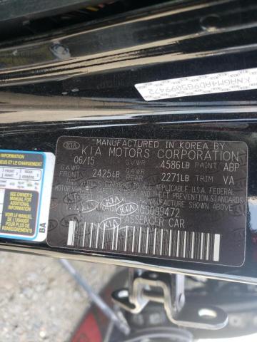 Photo 10 from auction – 2016 KIA OPTIMA HYB with VIN KNAGM4AD9G5099472