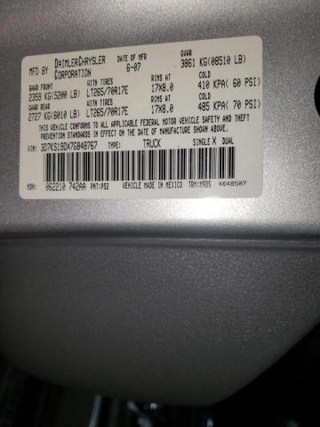 Photo 10 from auction – 2007 DODGE RAM 1500 with VIN 3D7KS19DX7G848767