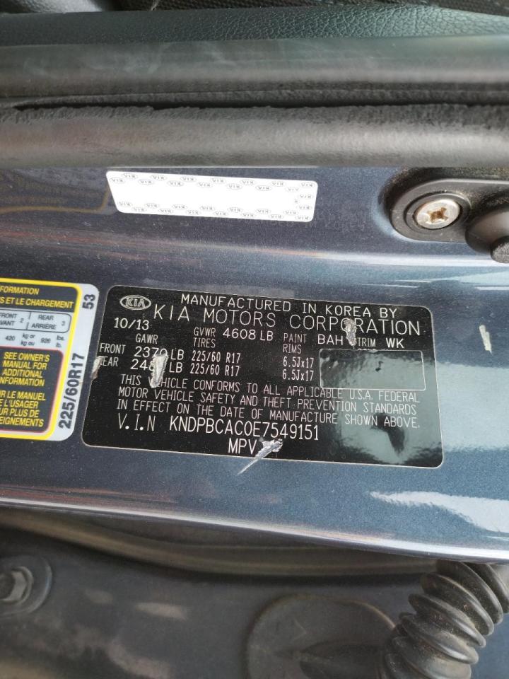 Photo 10 from auction – 2014 KIA SPORTAGE L with VIN KNDPBCAC0E7549151