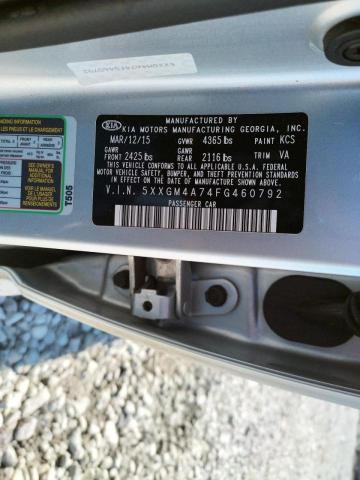Photo 10 from auction – 2015 KIA OPTIMA LX with VIN 5XXGM4A74FG460792
