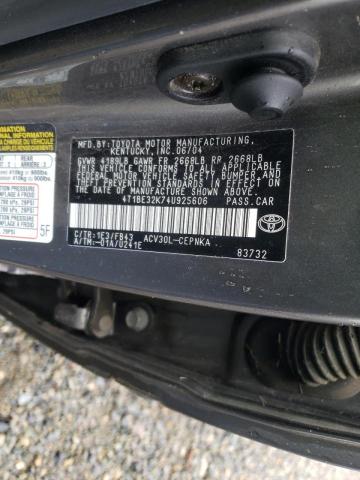 Photo 10 from auction – 2004 TOYOTA CAMRY LE with VIN 4T1BE32K74U925606