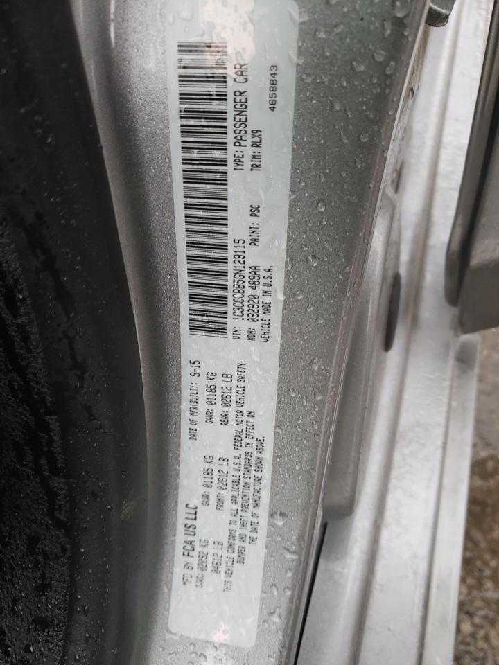 Photo 10 from auction – 2016 CHRYSLER 200 S with VIN 1C3CCCBB5GN129115