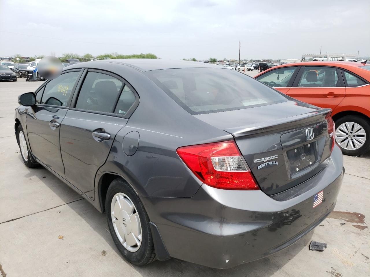 Photo 3 from auction – 2012 HONDA CIVIC HF with VIN 2HGFB2F61CH329187