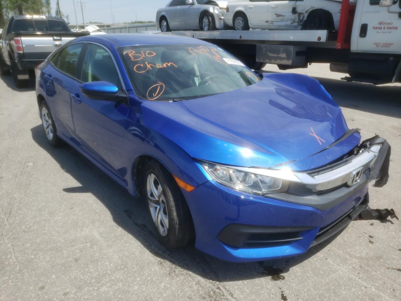 HONDA CIVIC LX 2016 with VIN 19XFC2F57GE053490 - Photo from auction