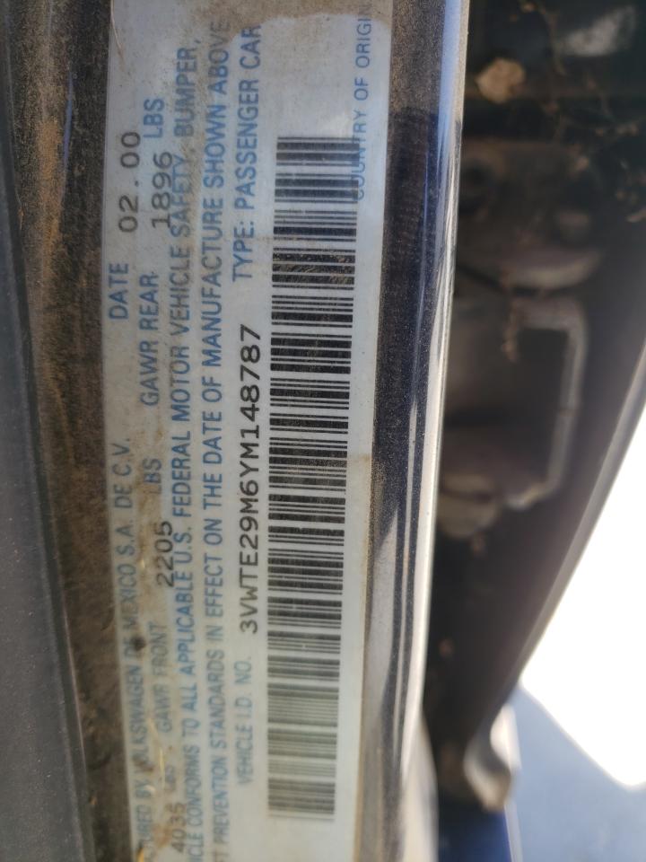 Photo 10 from auction – 2000 VOLKSWAGEN JETTA GLX with VIN 3VWTE29M6YM148787