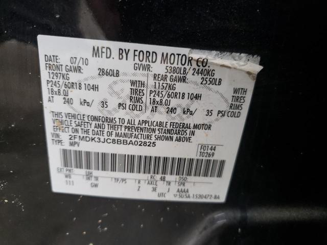 Photo 10 from auction – 2011 FORD EDGE SEL with VIN 2FMDK3JC8BBA02825