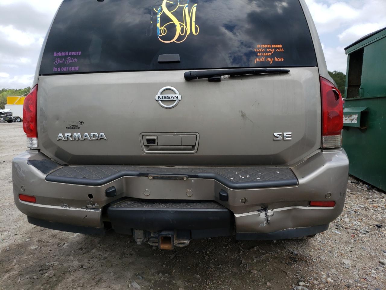 Photo 9 from auction – 2008 NISSAN ARMADA SE with VIN 5N1BA08D38N632045