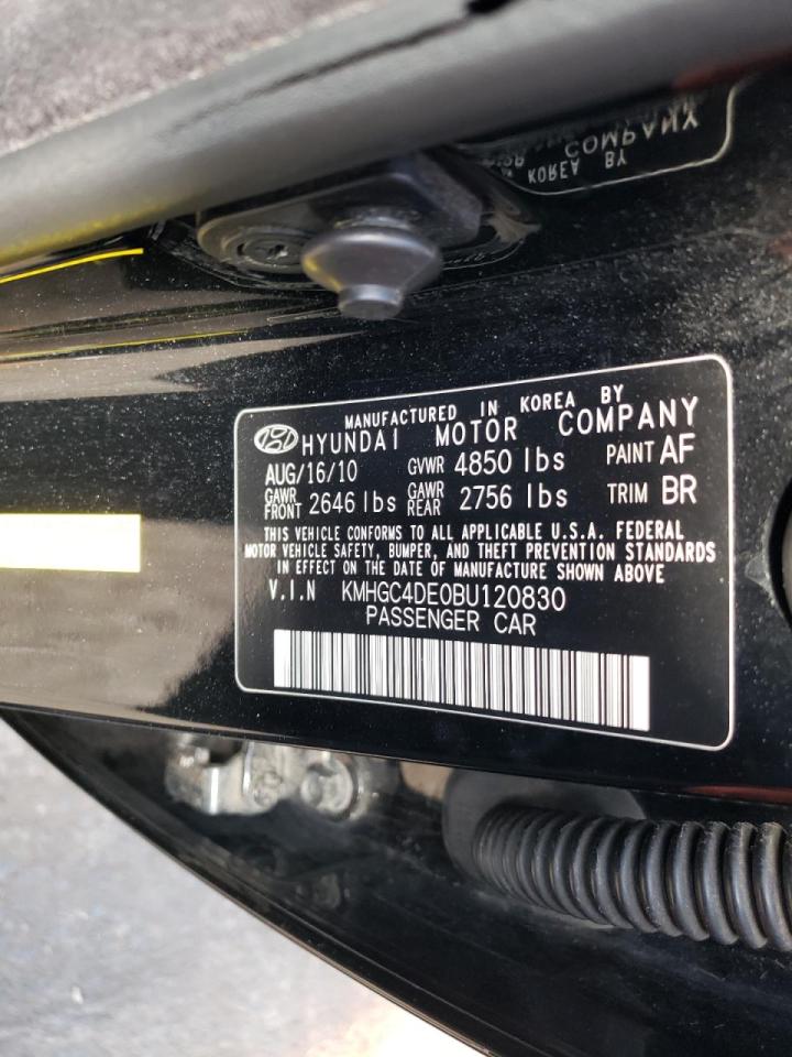 Photo 10 from auction – 2011 HYUNDAI GENESIS 3. with VIN KMHGC4DE0BU120830