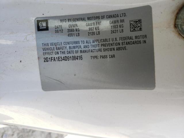 Photo 10 from auction – 2013 CHEVROLET CAMARO LS with VIN 2G1FA1E34D9108416
