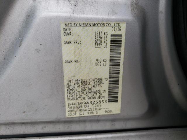 Photo 10 from auction – 2016 NISSAN ALTIMA 2.5 with VIN 1N4AL3AP5GN325853
