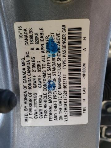 Photo 10 from auction – 2017 HONDA CIVIC EX with VIN 2HGFC1F32HH632712