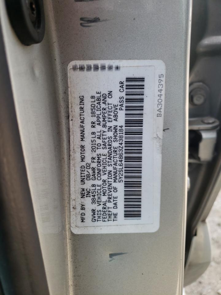 Photo 10 from auction – 2003 PONTIAC VIBE with VIN 5Y2SL64863Z438184