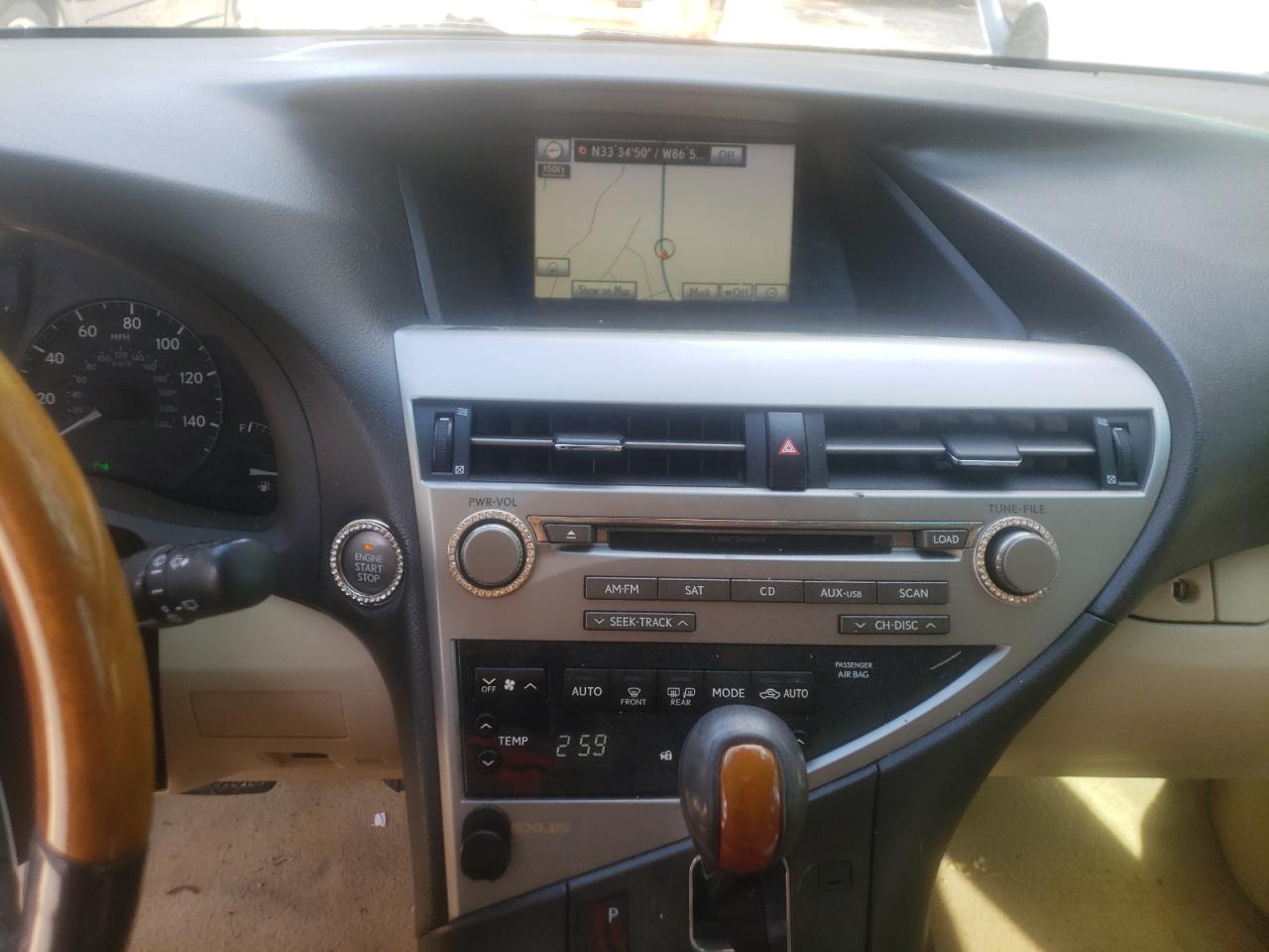 Photo 9 from auction – 2010 LEXUS RX 350 with VIN 2T2BK1BA4AC010791