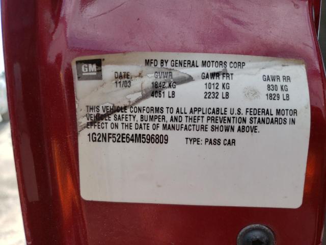 Photo 10 from auction – 2004 PONTIAC GRAND AM S with VIN 1G2NF52E64M596809