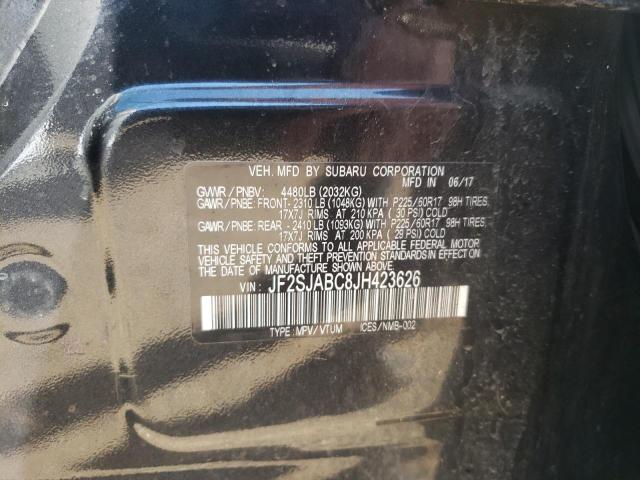 Photo 10 from auction – 2018 SUBARU FORESTER 2 with VIN JF2SJABC8JH423626