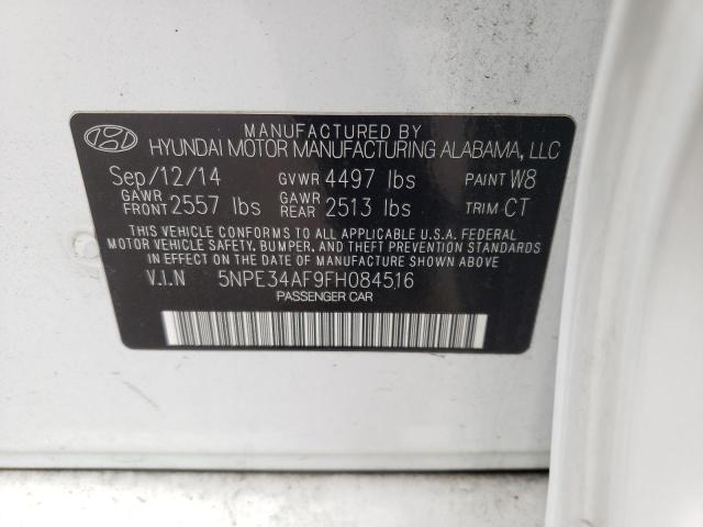 Photo 10 from auction – 2015 HYUNDAI SONATA SPO with VIN 5NPE34AF9FH084516