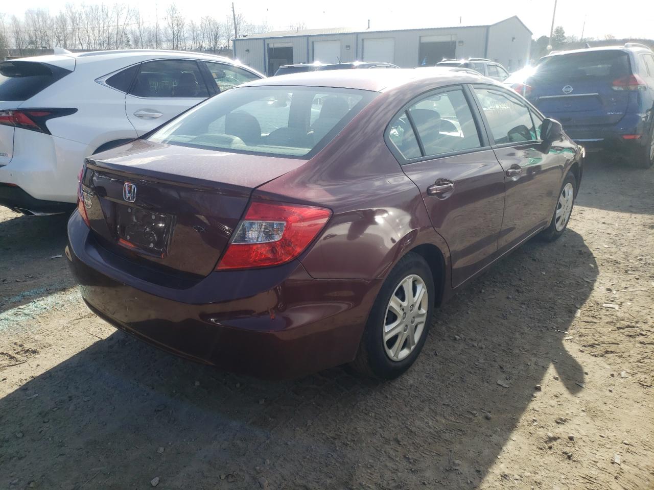 Photo 4 from auction – 2012 HONDA CIVIC LX with VIN 2HGFB2F5XCH559639