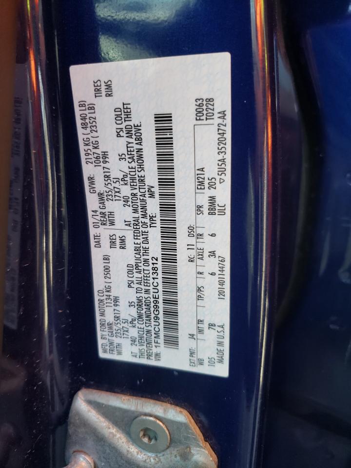 Photo 10 from auction – 2014 FORD ESCAPE SE with VIN 1FMCU9G99EUC13812