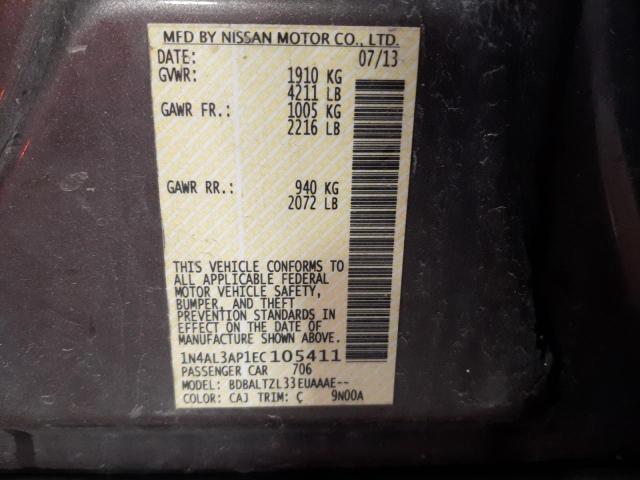 Photo 10 from auction – 2014 NISSAN ALTIMA 2.5 with VIN 1N4AL3AP1EC105411