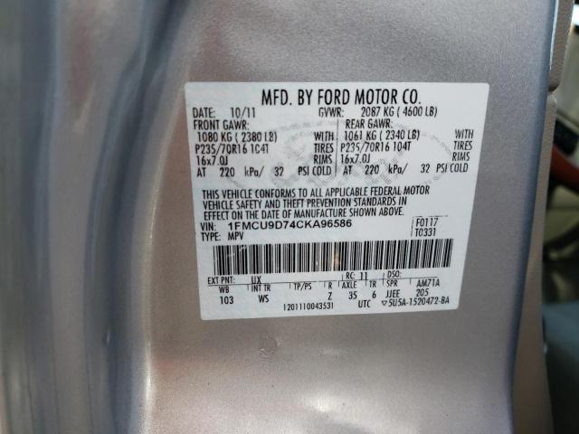 Photo 10 from auction – 2012 FORD ESCAPE XLT with VIN 1FMCU9D74CKA96586