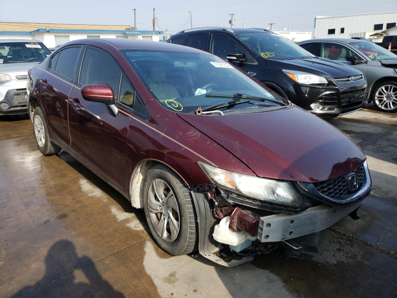HONDA CIVIC LX 2014 with VIN 19XFB2F53EE003783 - Photo from auction