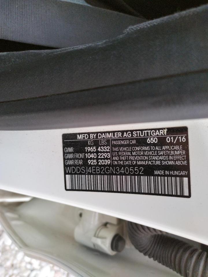 Photo 10 from auction – 2016 MERCEDES-BENZ CLA 250 with VIN WDDSJ4EB2GN340552