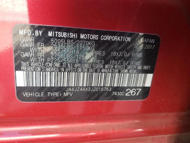 Photo 10 from auction – 2018 MITSUBISHI OUTLANDER with VIN JA4JZ4AX3JZ016763