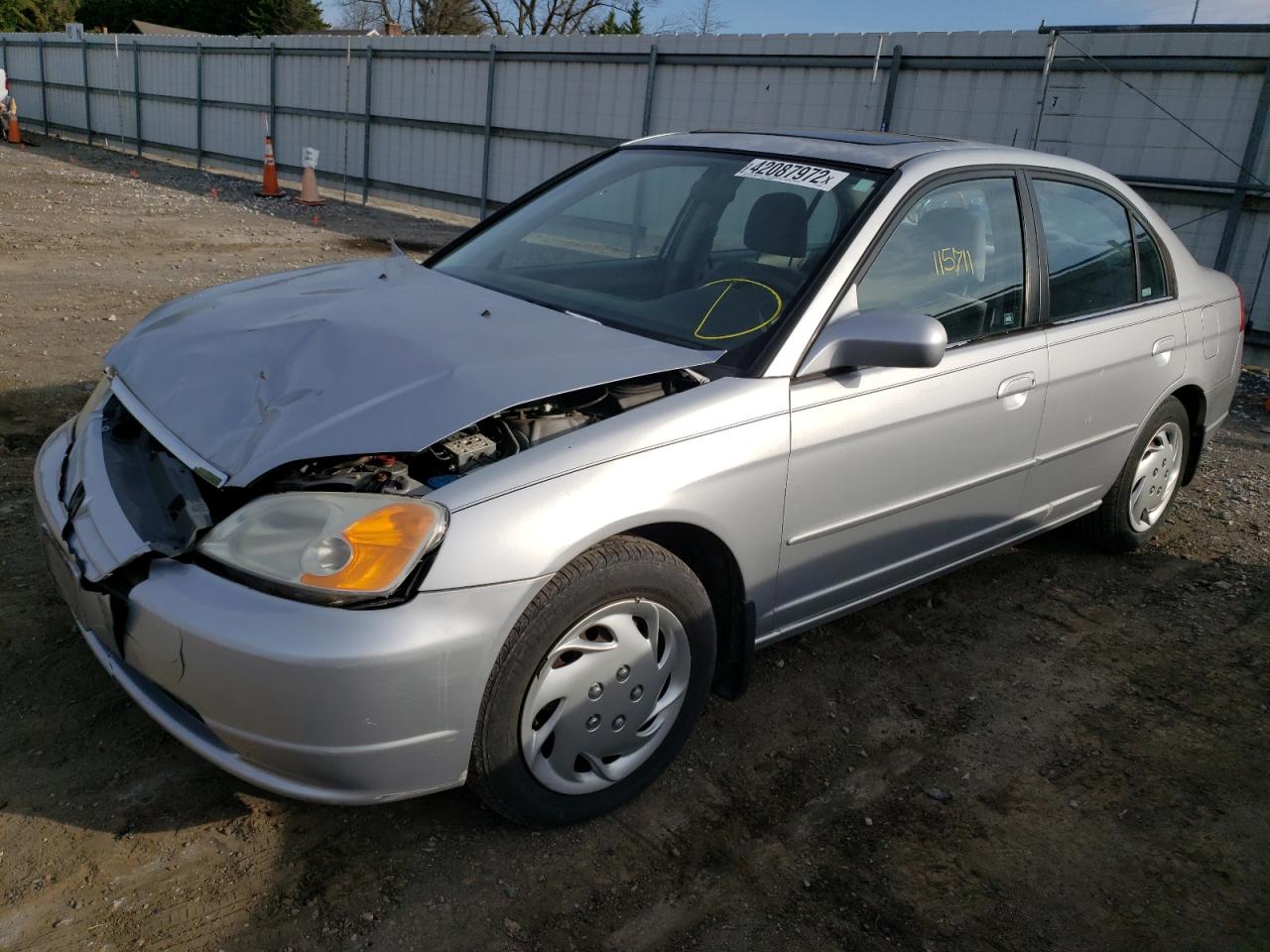 Photo 2 from auction – 2001 HONDA CIVIC EX with VIN 2HGES26761H527586