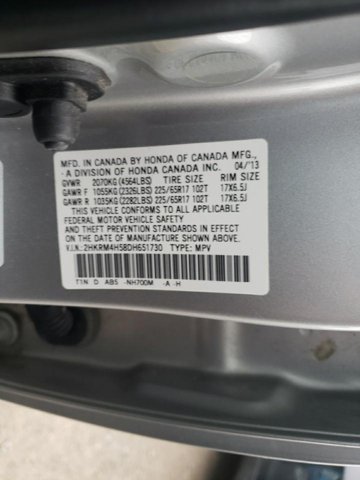 Photo 10 from auction – 2013 HONDA CR-V EX with VIN 2HKRM4H58DH651730