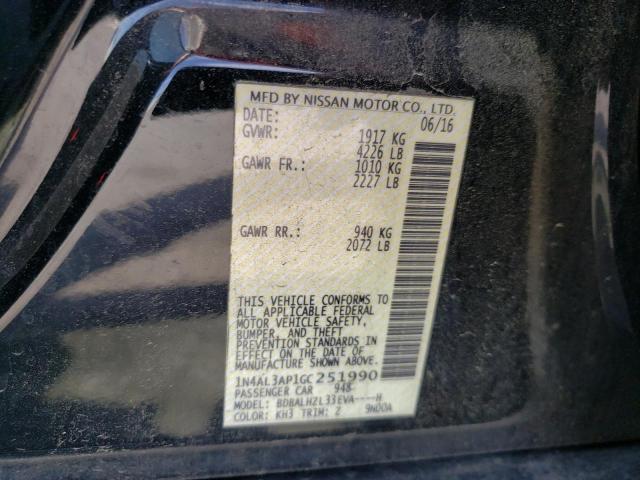 Photo 10 from auction – 2016 NISSAN ALTIMA 2.5 with VIN 1N4AL3AP1GC251990