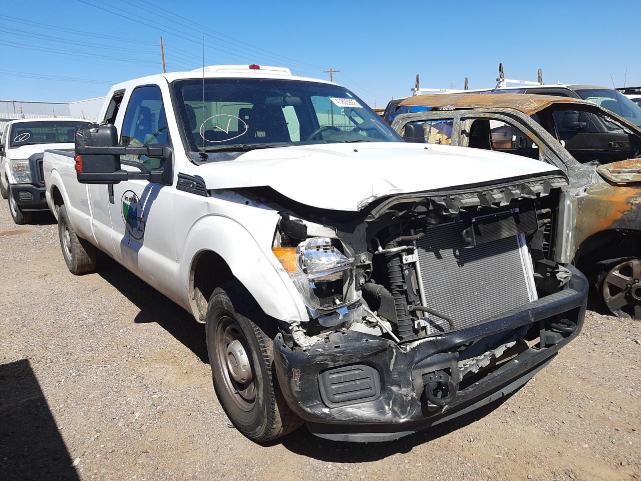 FORD F250 SUPER 2015 with VIN 1FT7X2A6XFEC97928 - Photo from auction