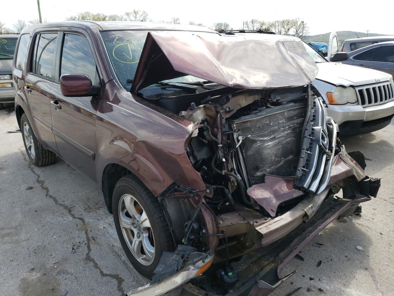 HONDA PILOT EXL 2012 with VIN 5FNYF3H51CB006933 - Photo from auction