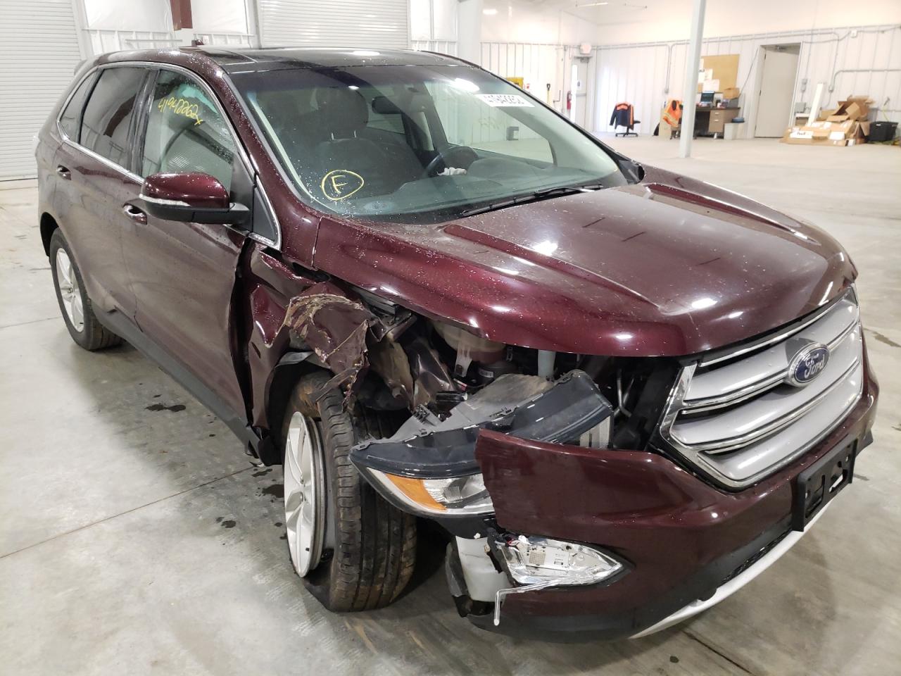 FORD EDGE SEL 2017 with VIN 2FMPK4J87HBB52125 - Photo from auction