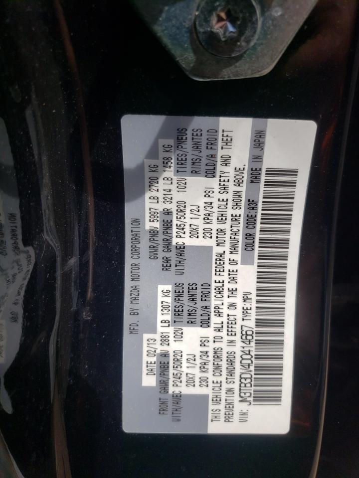 Photo 10 from auction – 2013 MAZDA CX-9 GRAND with VIN JM3TB3DV4D0414667