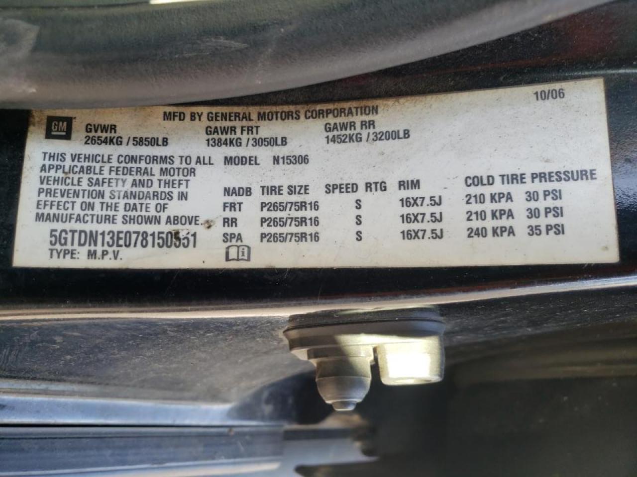 Photo 10 from auction – 2007 HUMMER H3 with VIN 5GTDN13E078150551