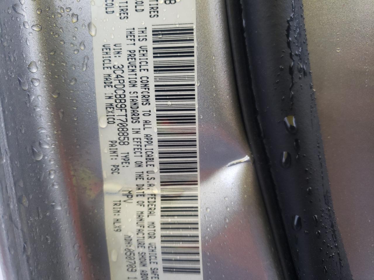 Photo 10 from auction – 2015 DODGE JOURNEY SX with VIN 3C4PDCBB9FT708858