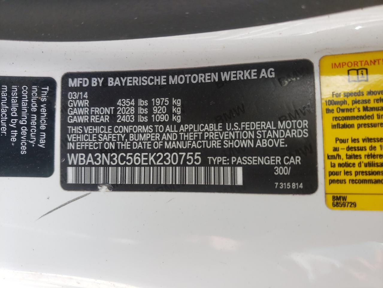 Photo 10 from auction – 2014 BMW 428 I with VIN WBA3N3C56EK230755