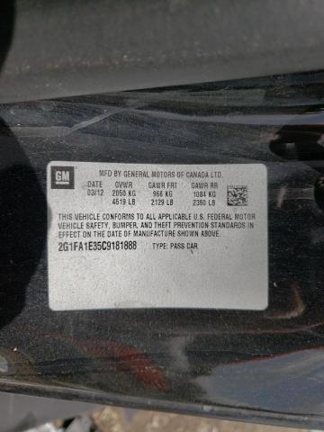 Photo 10 from auction – 2012 CHEVROLET CAMARO LS with VIN 2G1FA1E35C9181888