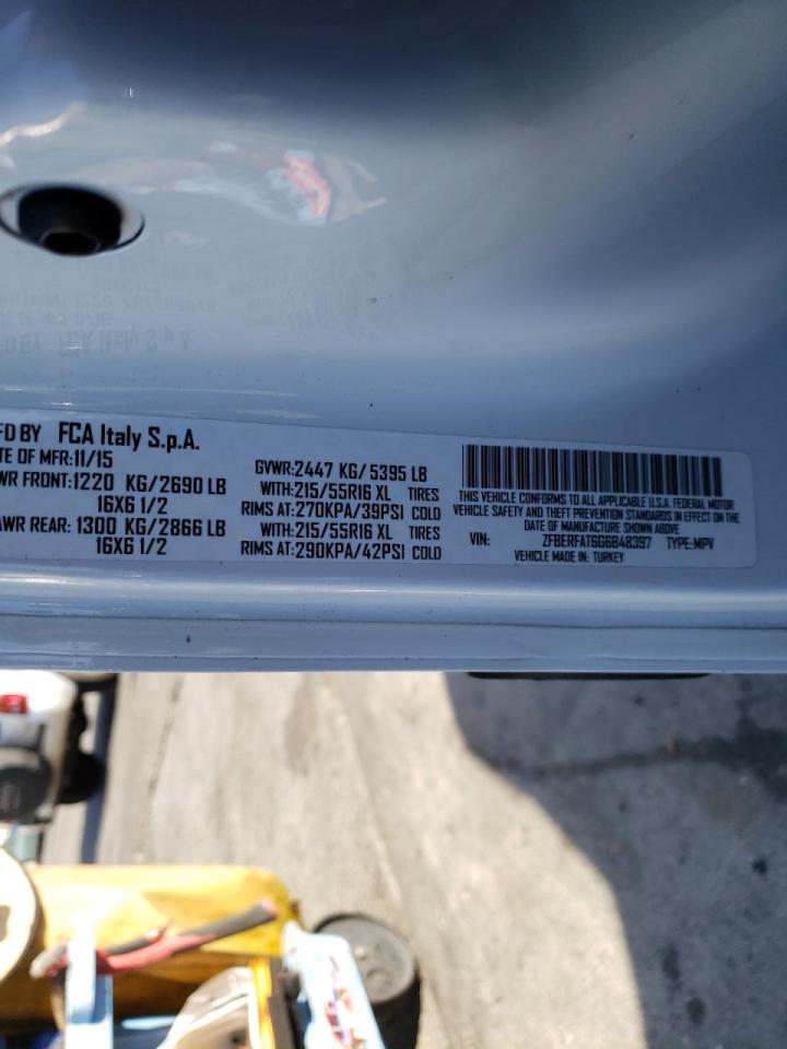 Photo 10 from auction – 2016 RAM PROMASTER with VIN ZFBERFAT6G6B48397